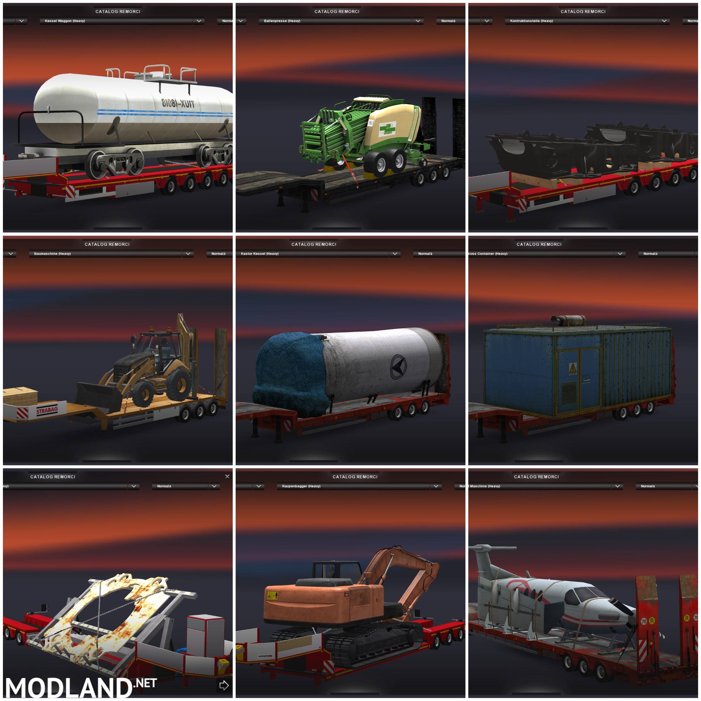 Heavy Cargo Transportation Trailers Pack - ETS 2